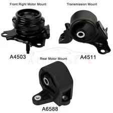 3Pcs Engine Motor Mount Kit For 2003-2005 Honda Civic 1.3L Hybrid For Auto Trans