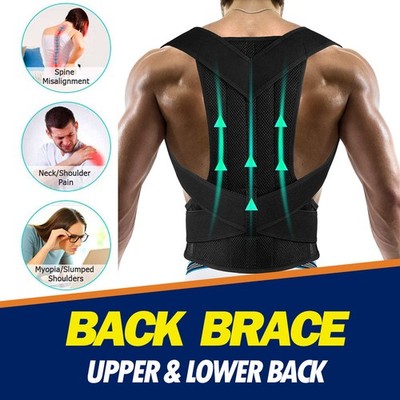Adjustable Back Support Lumbar Belt Brace Work Office Home Warehouse Gym Posture