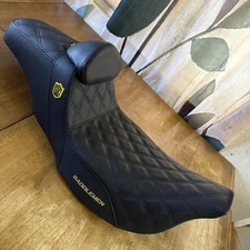 SADDLEMEN 08-23 Harley Touring Pro Series SDC Carbon Lattice Seat Black Gold