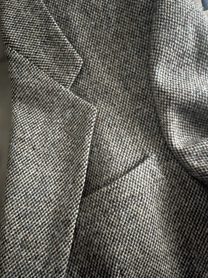 Vintage Hart Schaffner & Marx Men’s Tweed Fine Wool Sport Coat Blazer 42R USA - Image 4 of 4
