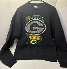 Vintage 1994 Green Bay Packers Sweatshirt Adult XL Black Crew Neck Pullover NFL
