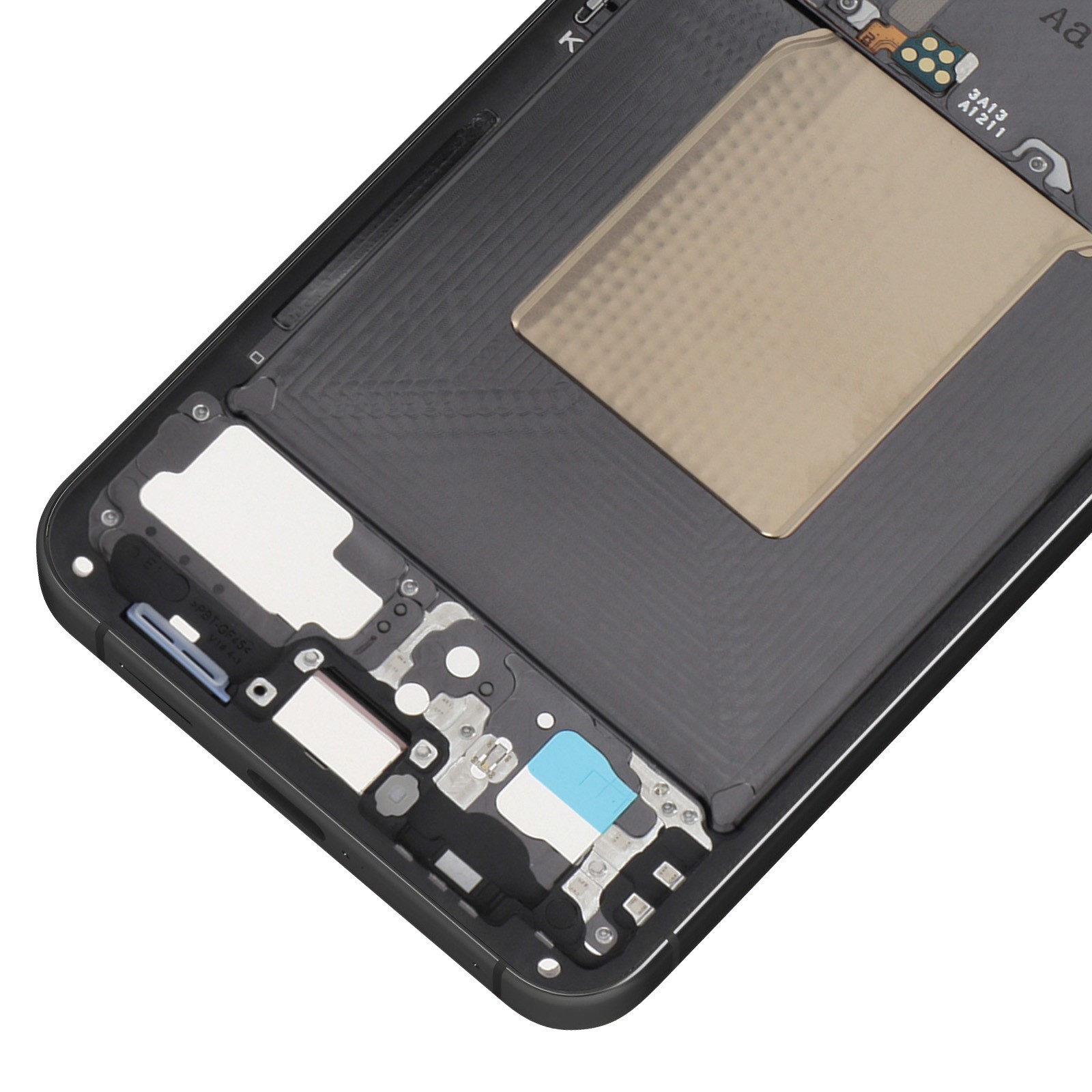 Châssis central Galaxy S24 noir avec support d'écran de remplacement officiel