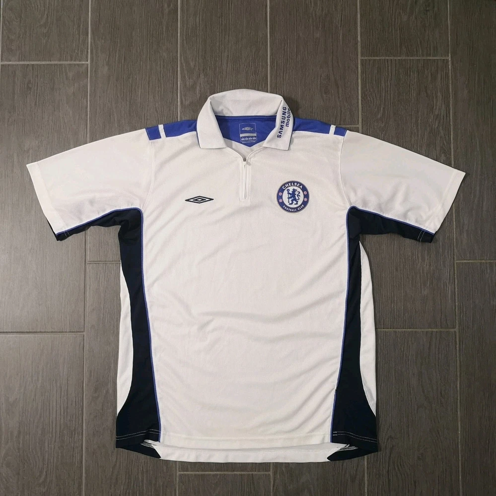 Vintage Retro 2005/06 Chelsea FC CFC Trikot Polo Größe: L Fußball Umbro Fans