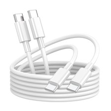 2Pcs USB C to USB C Cable Type C Cord 100W Fast Charging  Data Sync 6 ft