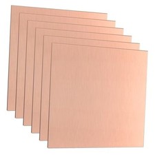 -Pack 99.9 Pure Copper Sheets Metal "x", 24 Gauge Copper Sheets 0.5mm 6x6in 6
