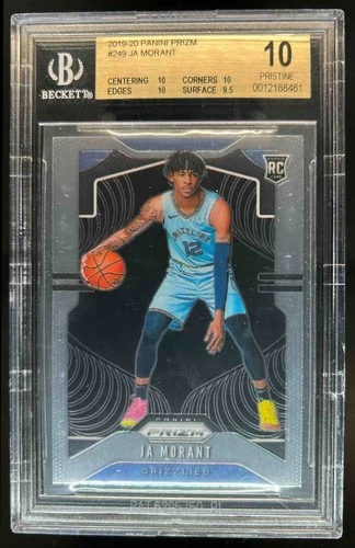 2019-20 Prizm Ja Morant RC Rookie #249 Grizzlies BGS 10 Pristine