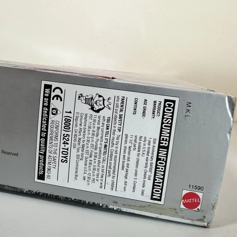 Barbie Ponytail Blonde Doll 35th Anniversary Edition Vintage 1959 Reproduction - Image 2 of 4