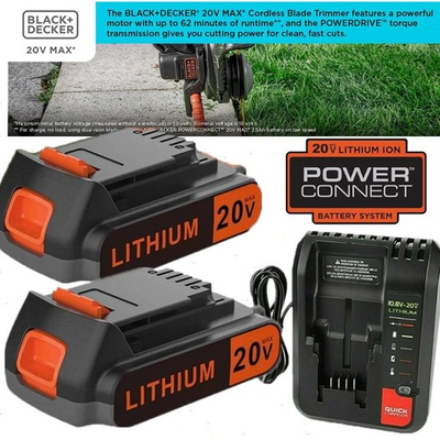 #ad 2PACK NEW 20V Lithium ion Battery Charger for BLACK DECKER 20 Volt LBXR20 LB20 $21.00