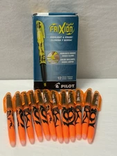 PILOT Frixion Light Erasable Highlighter Pens 12 Pack Chisel Tip - Orange (M11)
