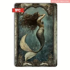 Vintage Ocean Mermaid Retro Tin Metal Signs Home Décor Wall Art 8x12
