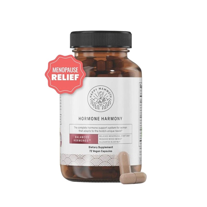 Happy Mammoth Hormone Harmony Natural Hormonal Support for Women 72 Capsules