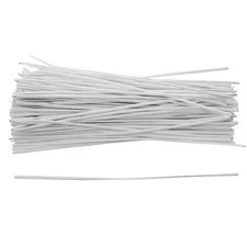 130pcs Cable Organizer Binding Packaging Wire  Ties White 150x2.2mm W4Q69433