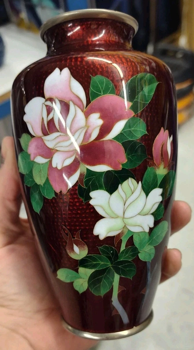 1571  景泰藍　花瓶2客　花台2客付き　骨董　時代物 IMG20250222095317.jpg?v=