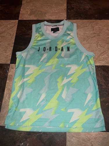 Nike Air Jordan Mens M Jumpman Allover Print Jersey Lightweight Sunset Pulse