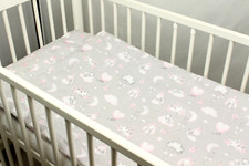 3 pc BEDDING SET BABY 60x120 70x140 cot bed nursery children grey dolls fairies