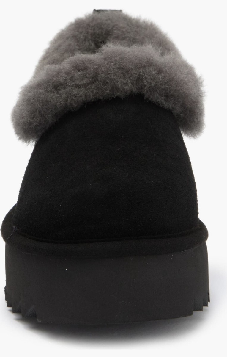 UGG - SIZE: 8 - Black Genuine Shearling Nita Platform Slipper