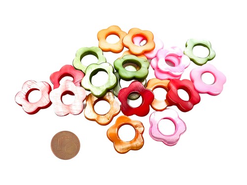 Perlmutt Blümchen, Schmuckelemente zum auffädeln und Schmuck selbst machen - Picture 32 of 32