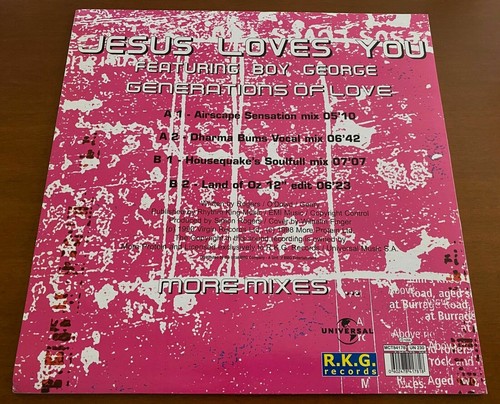 JESUS LOVES YOU BOY GEORGE Generations Of Love More Mixes RARE FRENCH 12" SINGLE - Picture 2 of 6