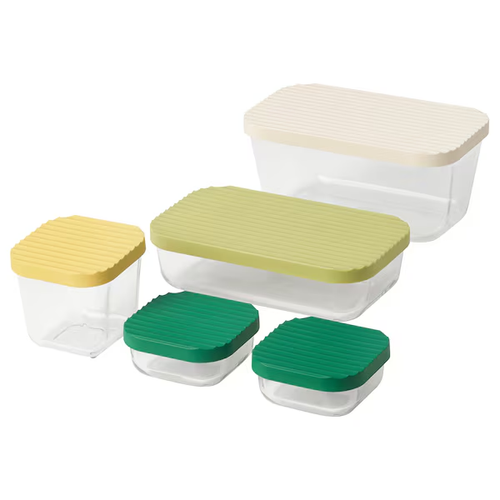 NEW IKEA Food Storage Set Durable Glass & Plastic Containers with Lids - Picture 15 of 33