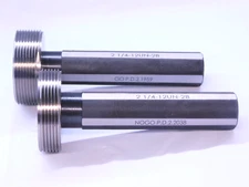 NEW 2 1/4 12 UN 2B THREAD PLUG GAGE 2.25 GO NO GO P.D.'S = 2.1959 & 2.2038 N-2B