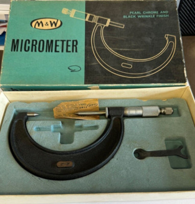 Vintage Moore & Wright 866 manueller externer Mikrometer 2'''' - 3'''' (MW-866)