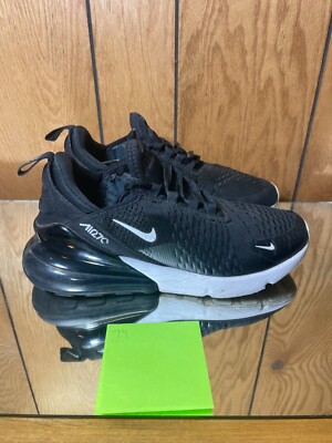 Nike Air Max 270 GS Triple Black Sneakers Shoes 943345-001 7Y Women's 8.5