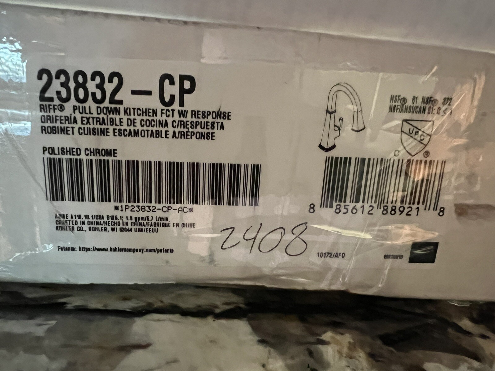 KOHLER K-23832-CP Riff Touchless PullDown Sprayer Kitchen Faucet Polished Chrome