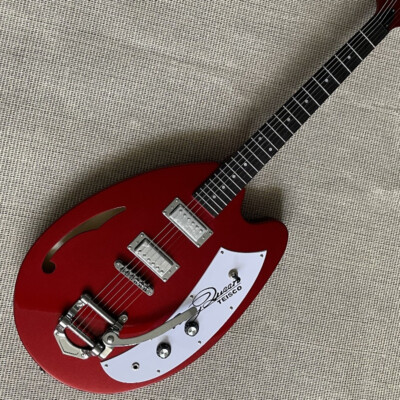 May Queen Electric Guitar Red H-H Pickups Tremolo Bridge Chrome Hardware