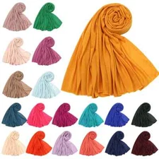 Maxi Hijabs Headscarves Muslim Women's Jersey Head Wrap Shawls Long Turban Soft