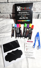 Penguin Art Supplies Liquid Chalk Marker Vibrant Fine Tip Set 8ct, 3mm Lot of 2