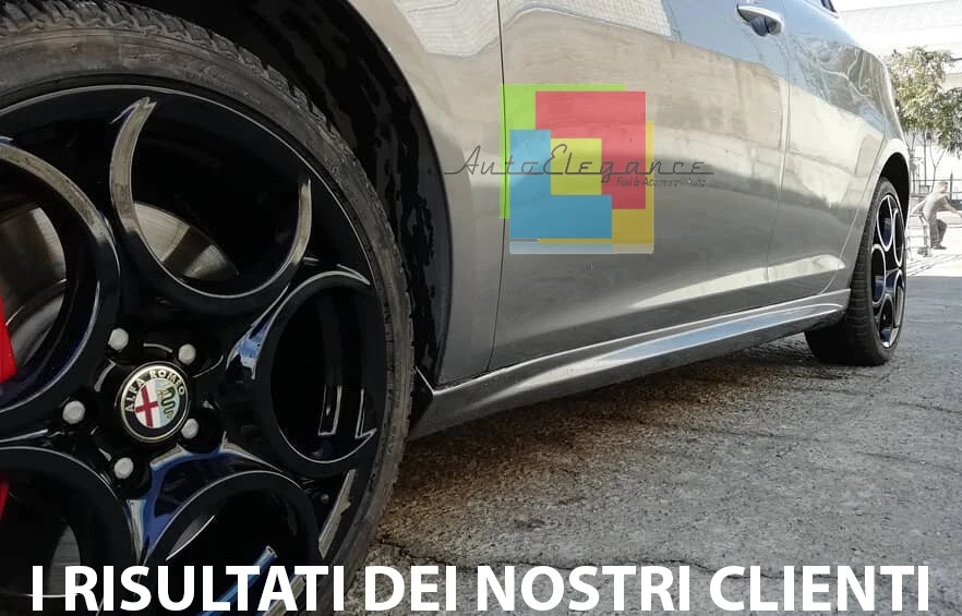 MINIGONNE LATERALI PER ALFA ROMEO GIULIETTA 2010-2019 SOTTO PORTA SPORTIVE ABS - Immagine 2 di 4