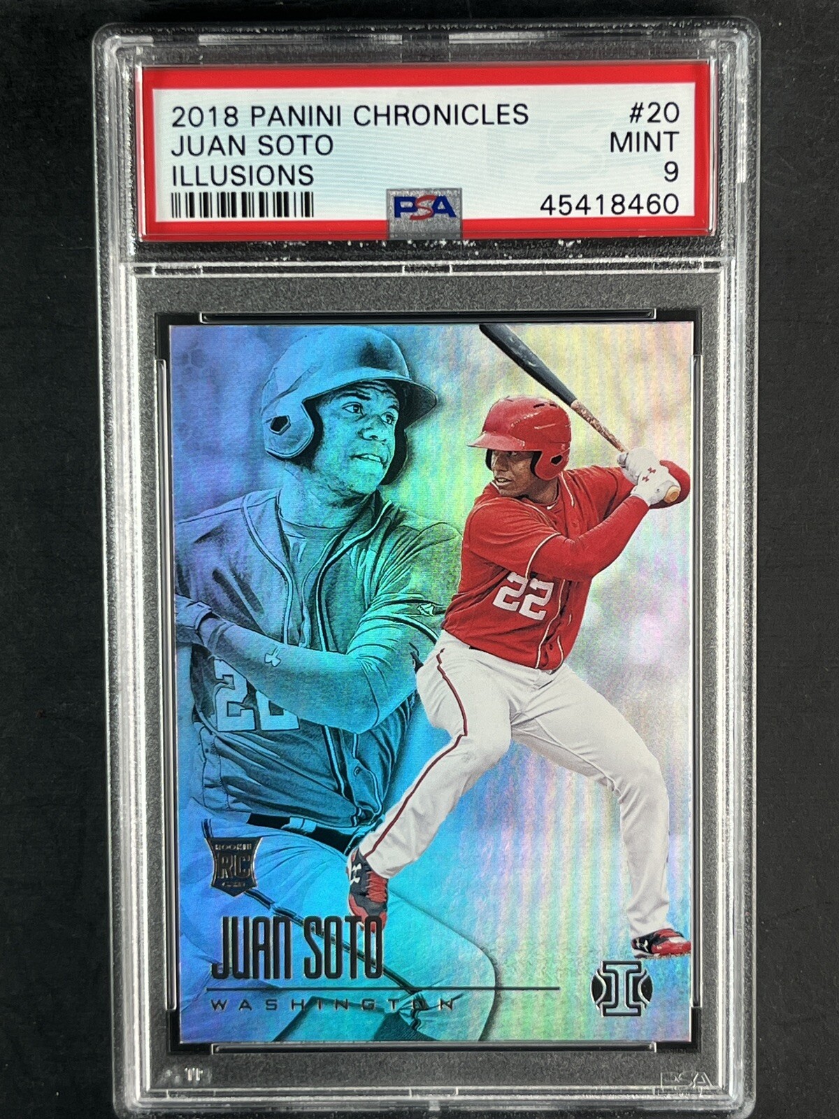 2018 Panini Chronicles Illusions Juan Soto Nationals RC Rookie PSA 9 MINT🔥💎