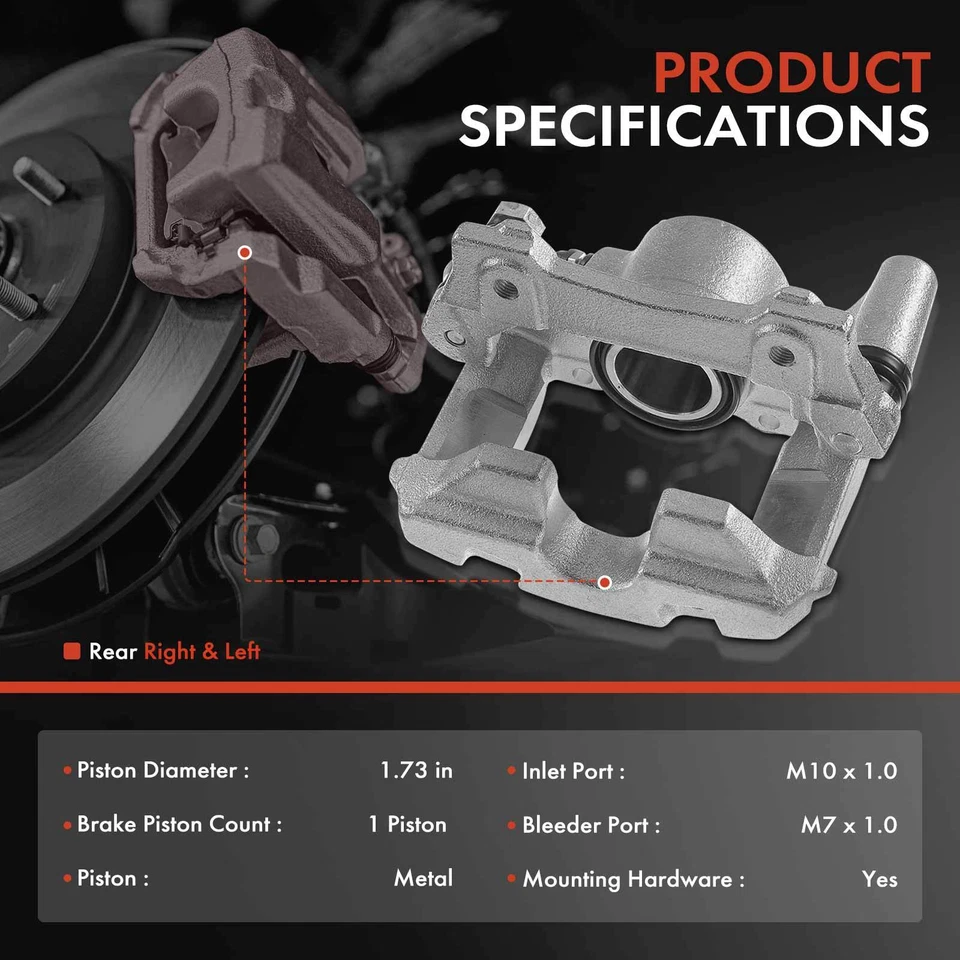 Par de pinzas de freno de disco traseras para Lexus GS350 GS450h GS460 2007 2008 2009-2011 Foto 2 de 4