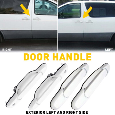 4PCS Outside Exterior Door Handle Set For of 4pcs Toyota 1998-2003 Sienna White