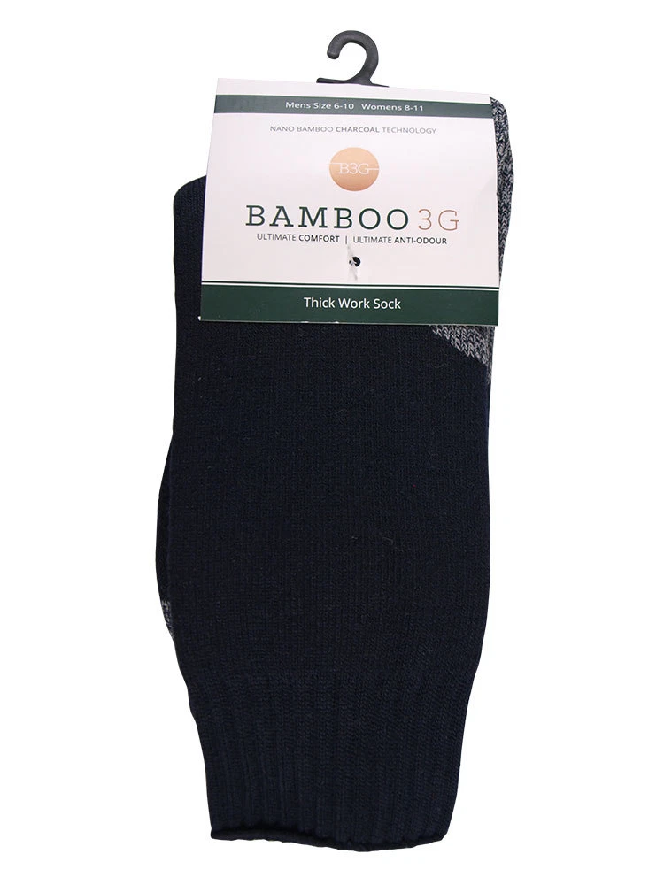 Bamboo 3G Thick Work Socks w' Charcoal sole Antibacterial No Odour FREE Au POST