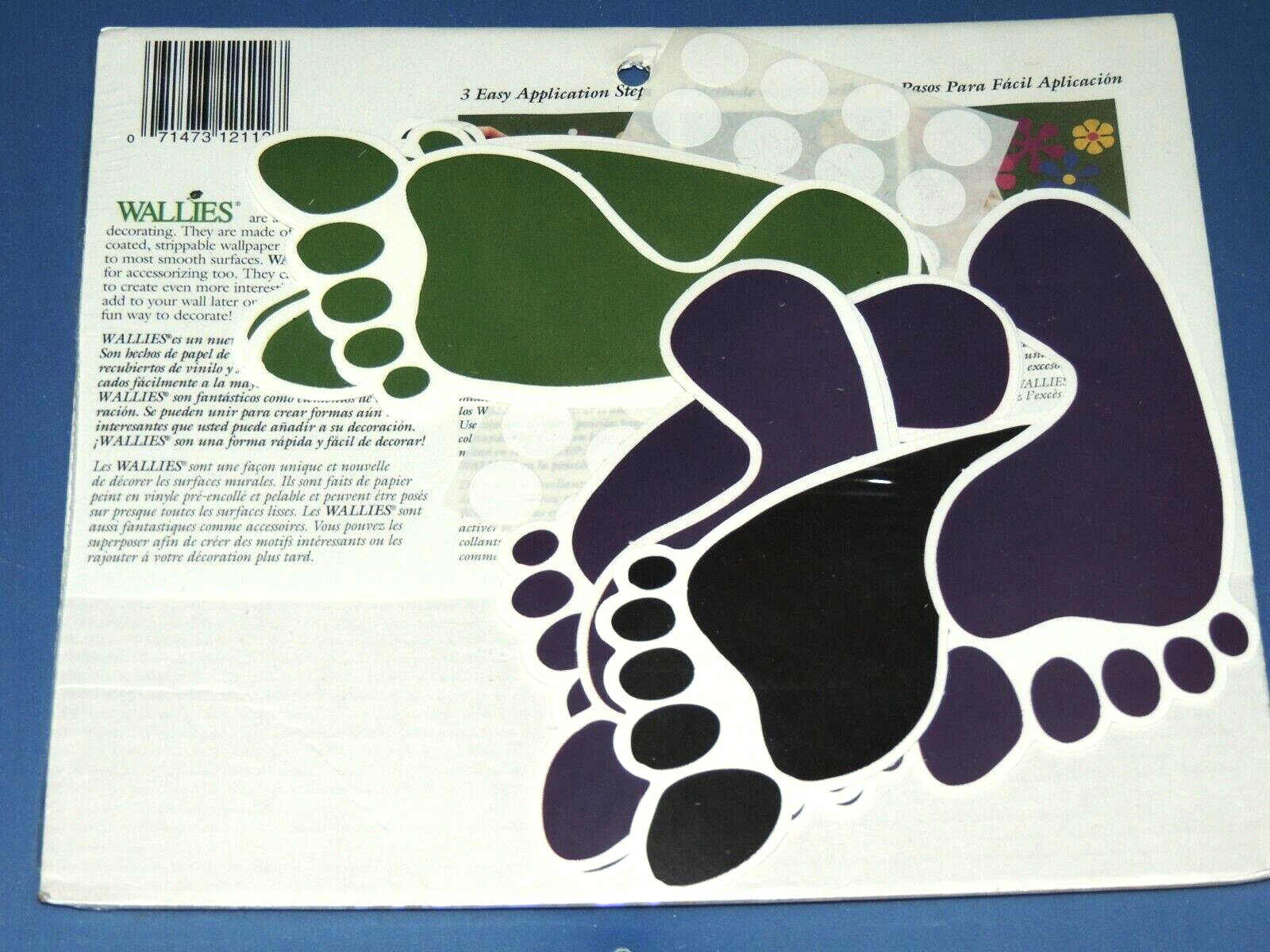 WALLIES 25 RETRO FEET # 12112 GREEN PURPLE BLACK