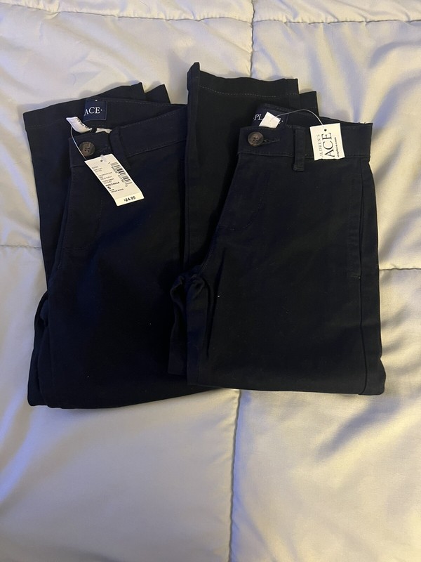 The Childrens Place Youth Pants Blues Size 5 Uniform Casual 100% Cotton Lot Of 2