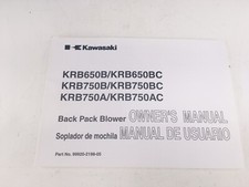 Kawasaki KRB650B KRB750A KRB750B Blowers owners manual