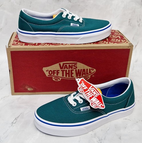 VANS UA ERA Damas Tenis de Lona Verde Azulado Entrenadores Clásicos Bajos Con Cordones Reino Unido 3 - Imagen 7 de 13