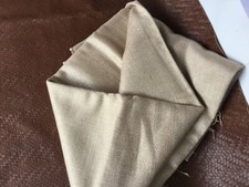 140 cm  Mankin Arran Herringbone Fabric Remnant  137wide oatmeal FREE POSTAGE