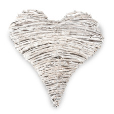 NaDeco Dekoracja Serce z białych gałęzi dekoracyjnych ok. 20cm Dekoracyjne serce Białe Dekoracja serca Ślub
