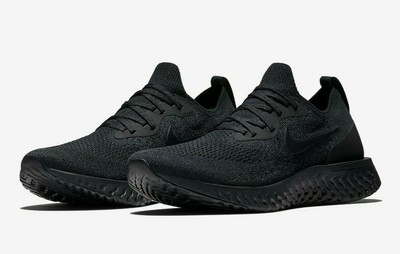 nike react flyknit triple black