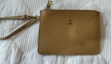 NWOT STEVE MADDEN Wristlet Tan With Logo 7x5
