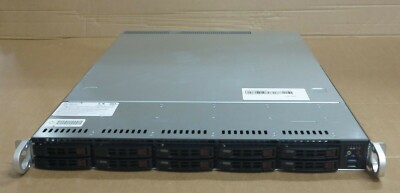 Supermicro CSE-116-7 Xeon 8-Core E5-2667v4 64GB Ram 10x 2,5'' Bays RAID 1U Server