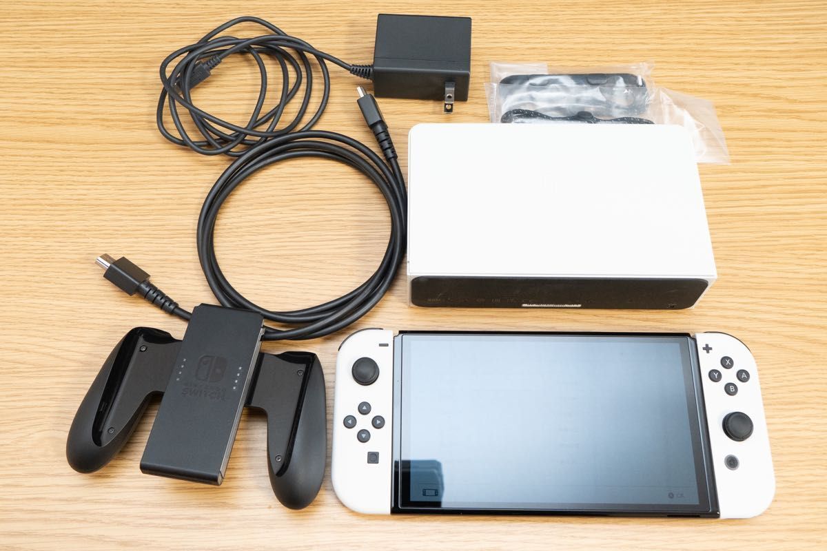 Nintendo Switch 64GB OLED White Console w/ Joy Con + Dock +