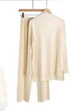 Autumn Winter 2 Pieces Women Sets Tracksuit Sweate Straight Jogging Pants Suits