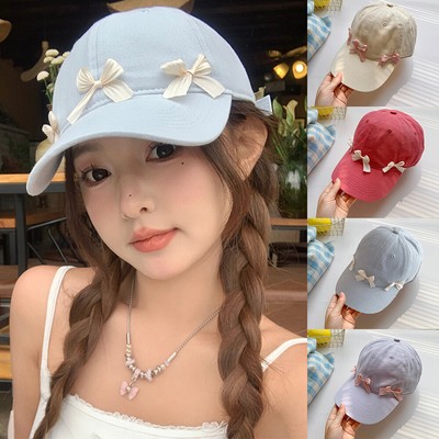 Bow Baseball Cap Visors Hats Wide Brim Sun Protection Caps  display picture 1