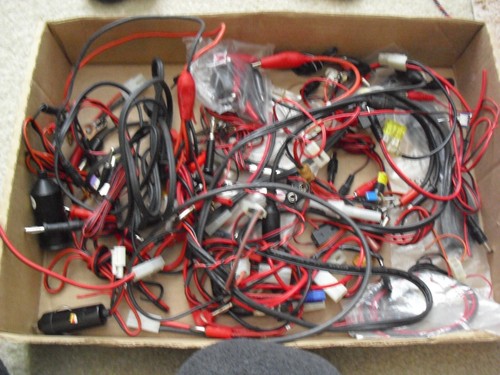 Large Lot of Assorted RC Airplane Car Wires and More LOOK