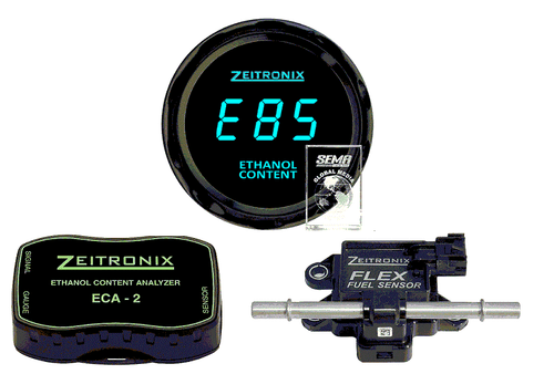 Zeitronix Ethanol E85 Content Analyzer ECA-2 Kit With Flex Fuel Sensor (Blue) - Picture 1 of 4