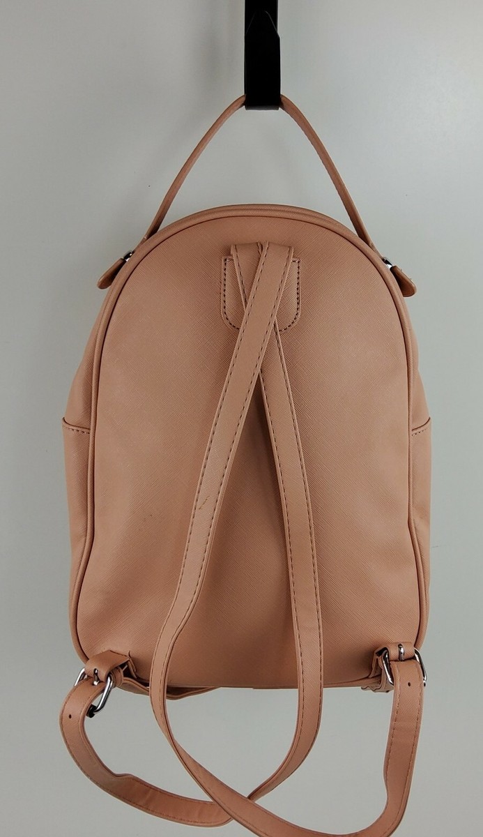 Huser Medium Backpack Handbag Purse Pink Vegan Faux Leather  display picture 1